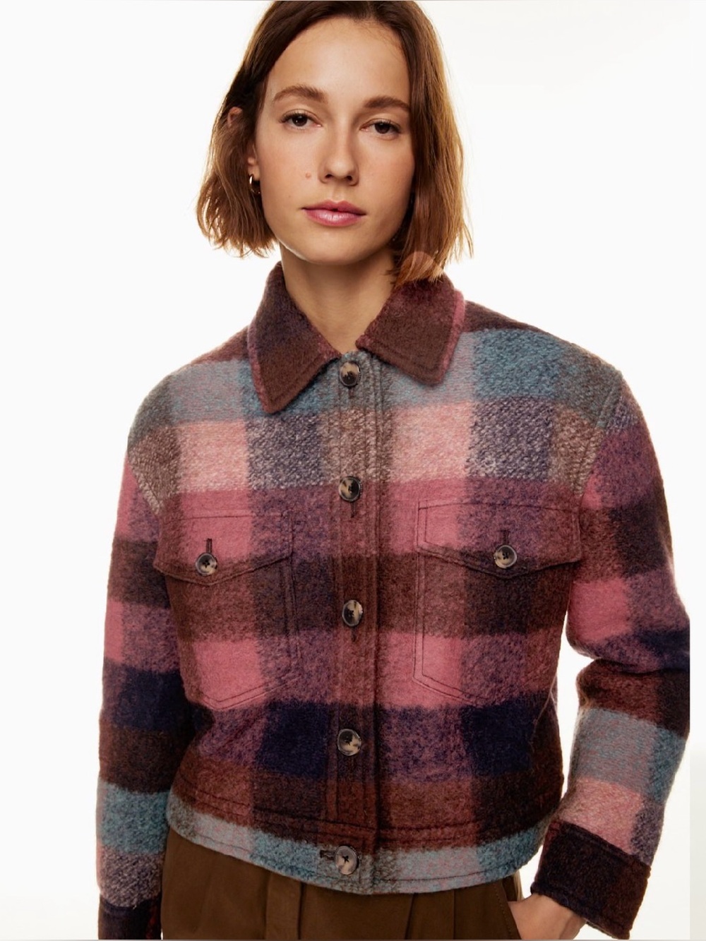Aritzia autumn short jacket 70% Italian wool size M